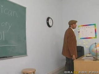 Naughty busty blonde sweetheart flashing her ass in the classroom